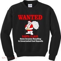 Wanted Santa Claus Home Invasion Kids Sweatshirt thumb 0