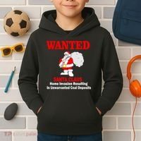 Wanted Santa Claus Home Invasion Kids Hoodie thumb 2