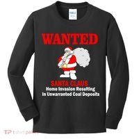 Wanted Santa Claus Home Invasion Kids Long Sleeve Shirt thumb 0