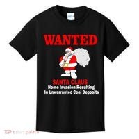 Wanted Santa Claus Home Invasion Kids T-Shirt thumb 0