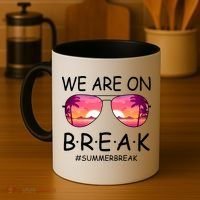 We Are On Break Summer Break Tropical Coffee Mug thumb 4