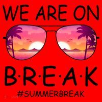 We Are On Break Summer Break Tropical Santa Hat thumb 1