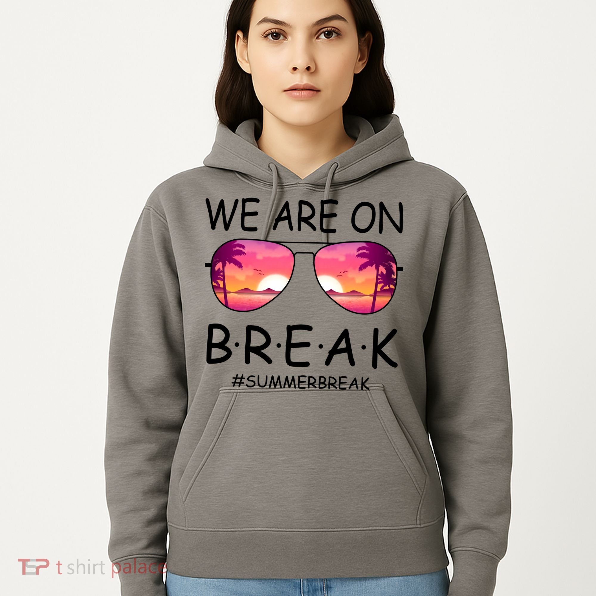 We Are On Break Summer Break Tropical Hoodie