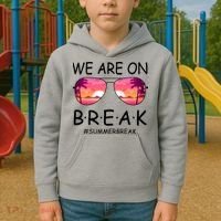 We Are On Break Summer Break Tropical Kids Hoodie thumb 2