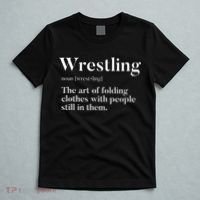 Wrestling  Art Of Folding Clothes With People In Them  Fun  T-Shirt thumb 5