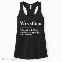 Wrestling  Art Of Folding Clothes With People In Them  Fun  Women's Tank Top thumb 0