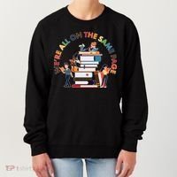 Were All One The Same Page Library Reading Fan Book Lover Women's Sweatshirt thumb 0