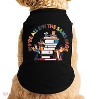 Were All One The Same Page Library Reading Fan Book Lover Doggie Tank thumb 0