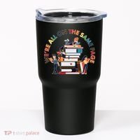 Were All One The Same Page Library Reading Fan Book Lover Tumbler thumb 0