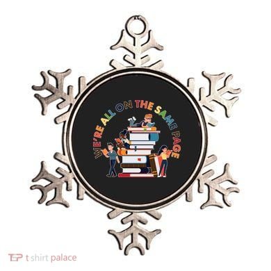 Were All One The Same Page Library Reading Fan Book Lover Ornament