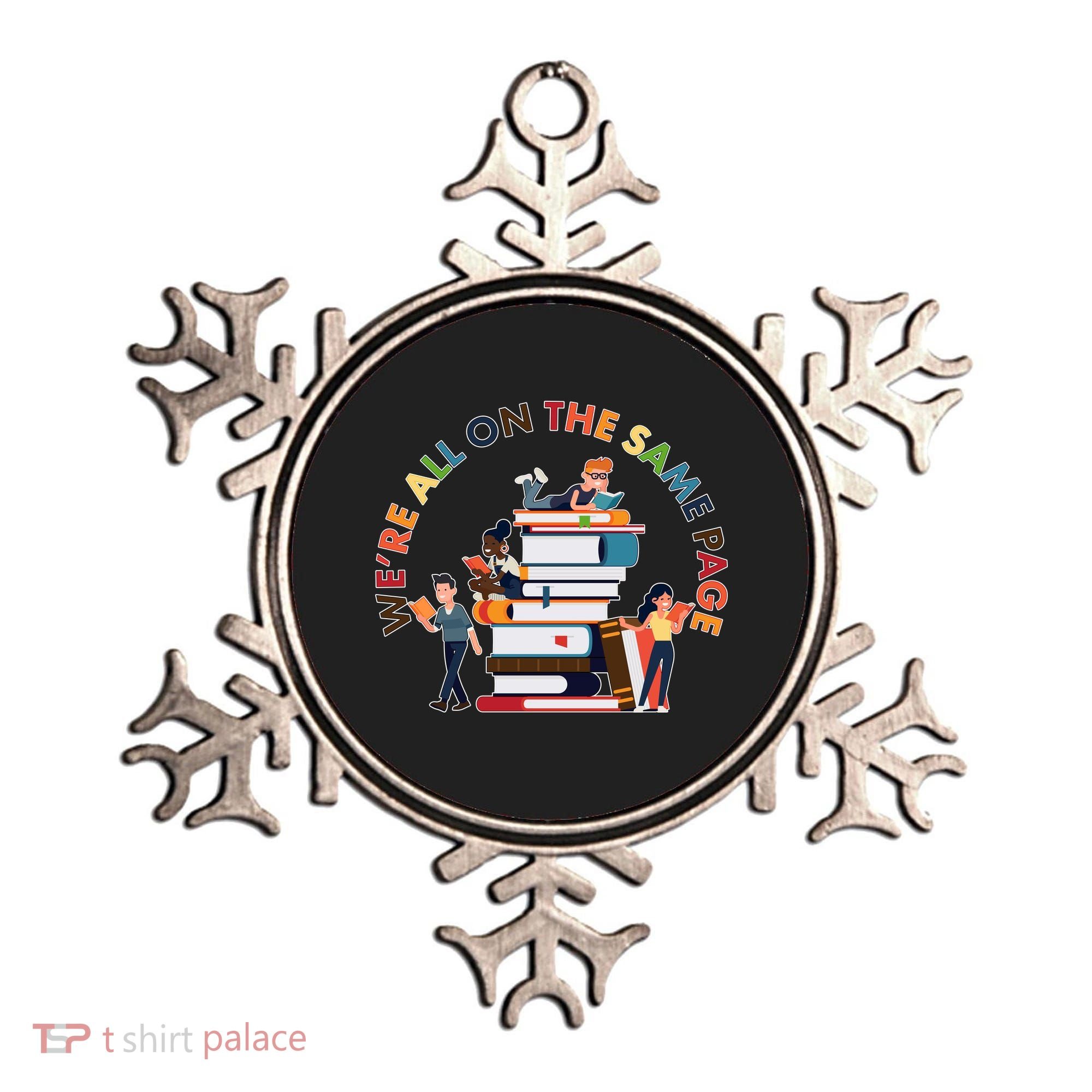 Were All One The Same Page Library Reading Fan Book Lover Ornament