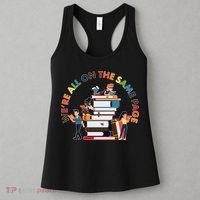 Were All One The Same Page Library Reading Fan Book Lover Women's Tank Top thumb 3