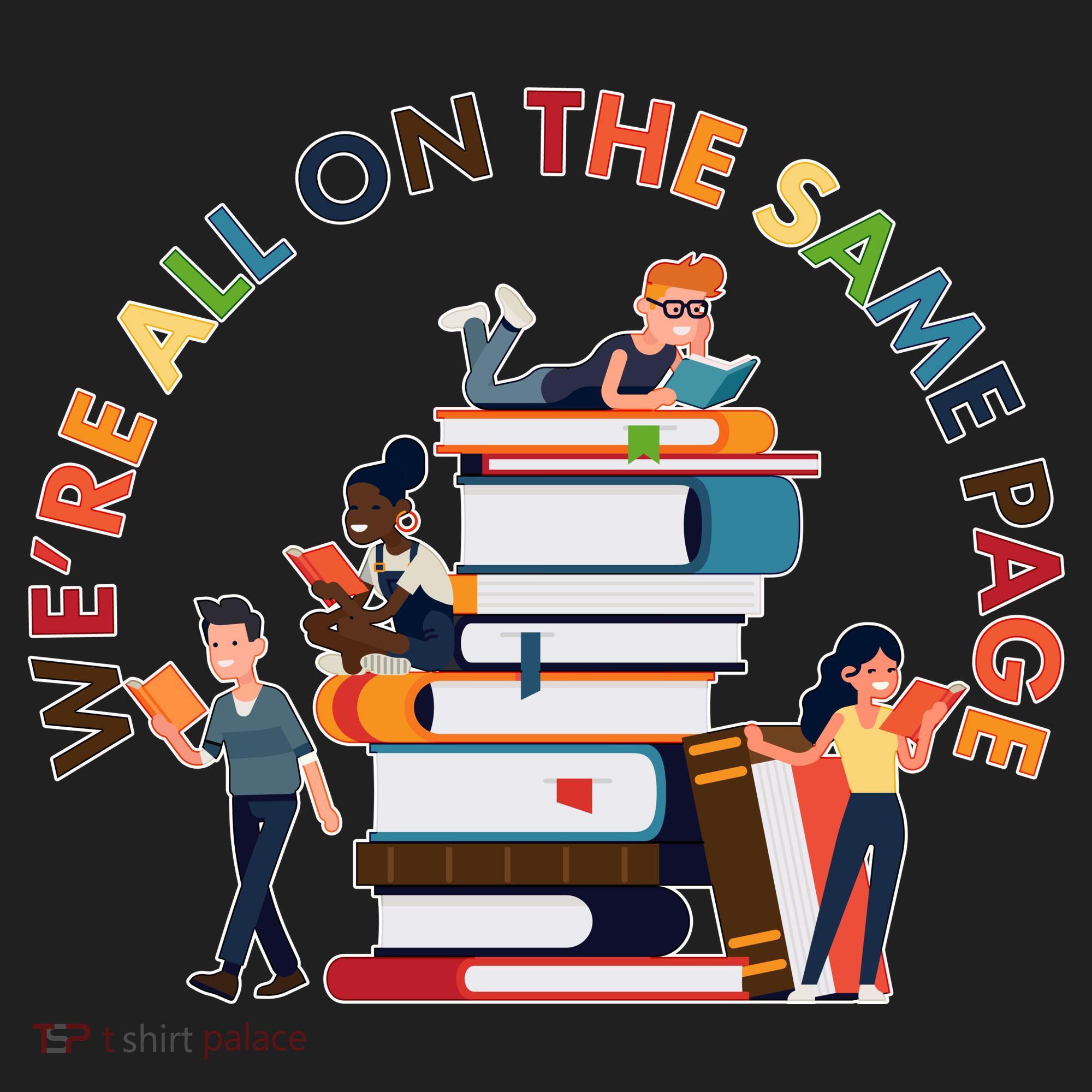 Were All One The Same Page Library Reading Fan Book Lover Golf Towel