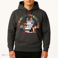 Were All One The Same Page Library Reading Fan Book Lover Hoodie thumb 2