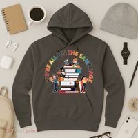 Were All One The Same Page Library Reading Fan Book Lover Hoodie thumb 3