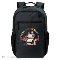 Were All One The Same Page Library Reading Fan Book Lover Backpack thumb 0