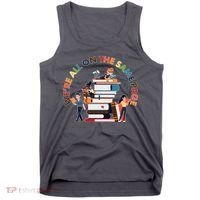 Were All One The Same Page Library Reading Fan Book Lover Tank Top thumb 0