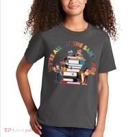 Were All One The Same Page Library Reading Fan Book Lover Kids T-Shirt thumb 2