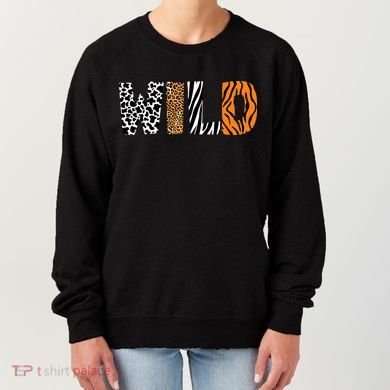 Wild Animal Pattern Cow Leopard Zebra Tiger Animal Print Women's Sweatshirt