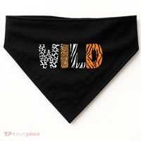 Wild Animal Pattern Cow Leopard Zebra Tiger Animal Print USA-Made Doggie Bandana thumb 0
