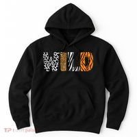 Wild Animal Pattern Cow Leopard Zebra Tiger Animal Print Hoodie thumb 0