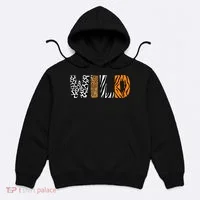 Wild Animal Pattern Cow Leopard Zebra Tiger Animal Print Hoodie thumb 0