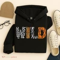 Wild Animal Pattern Cow Leopard Zebra Tiger Animal Print Hoodie thumb 4