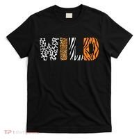 Wild Animal Pattern Cow Leopard Zebra Tiger Animal Print T-Shirt thumb 0