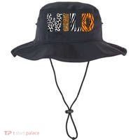 Wild Animal Pattern Cow Leopard Zebra Tiger Animal Print Bucket Hat thumb 0