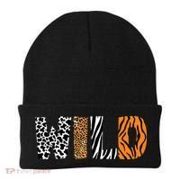 Wild Animal Pattern Cow Leopard Zebra Tiger Animal Print Beanie thumb 0