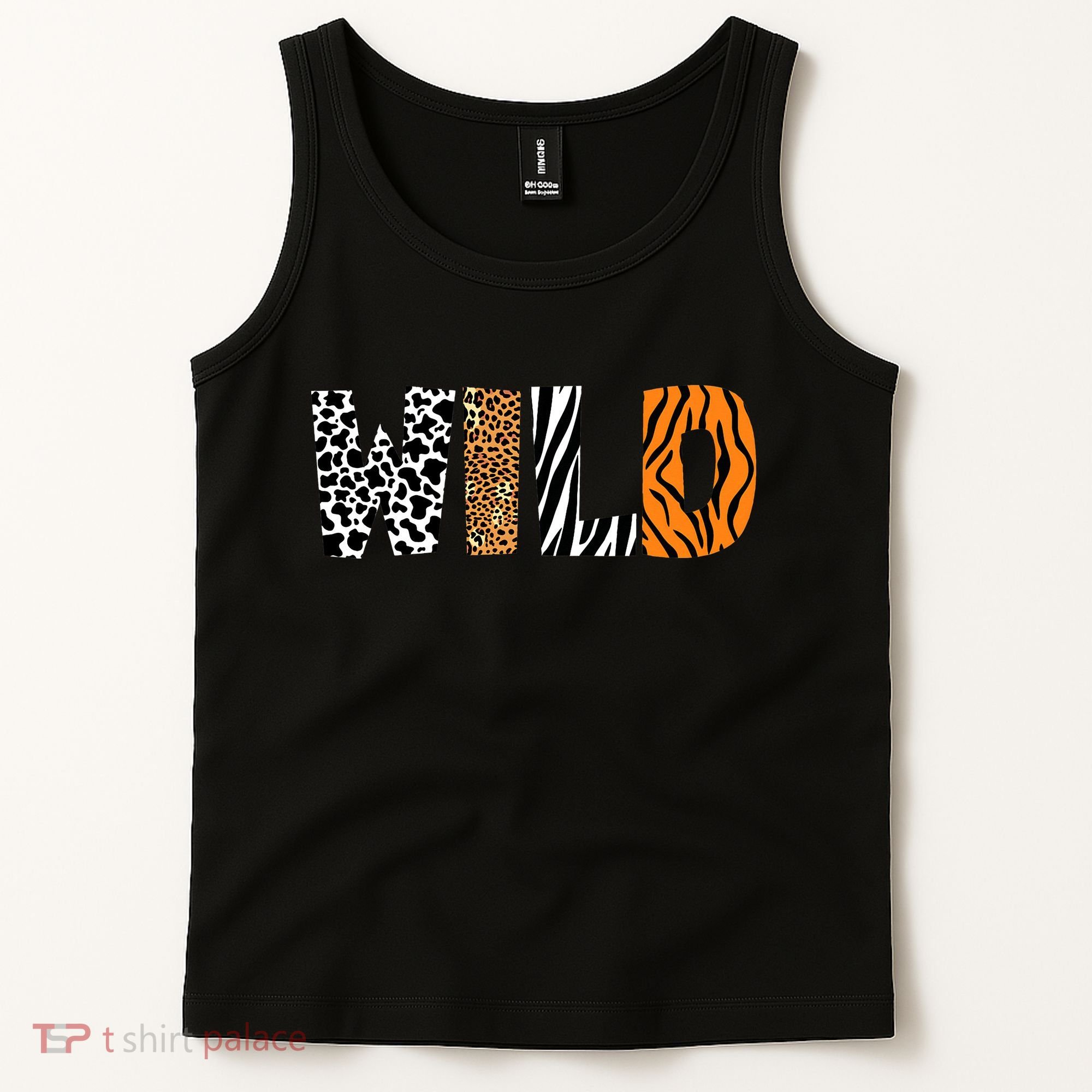 Wild Animal Pattern Cow Leopard Zebra Tiger Animal Print Tank Top