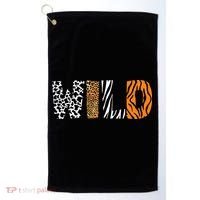 Wild Animal Pattern Cow Leopard Zebra Tiger Animal Print Golf Towel thumb 0