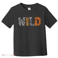 Wild Animal Pattern Cow Leopard Zebra Tiger Animal Print Toddler T-Shirt thumb 0