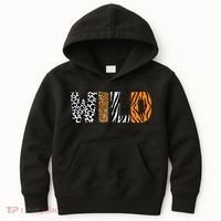 Wild Animal Pattern Cow Leopard Zebra Tiger Animal Print Kids Hoodie thumb 0