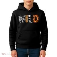 Wild Animal Pattern Cow Leopard Zebra Tiger Animal Print Kids Hoodie thumb 4