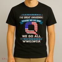 We Are Q | QAnon Flag WWG1WGA Q Anon T-Shirt thumb 3