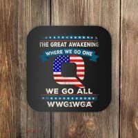 We Are Q | QAnon Flag WWG1WGA Q Anon Coaster thumb 0