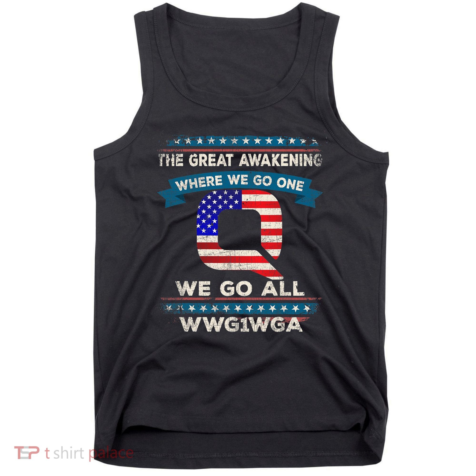 We Are Q | QAnon Flag WWG1WGA Q Anon Tank Top