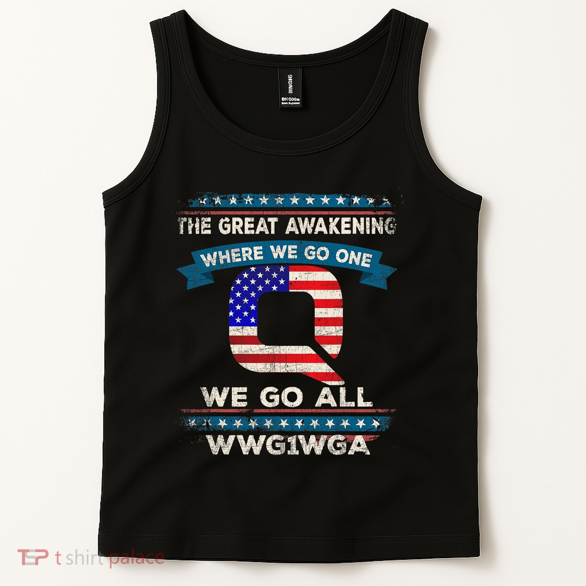 We Are Q | QAnon Flag WWG1WGA Q Anon Tank Top