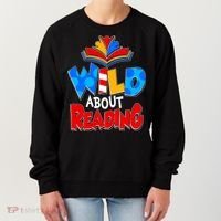 Wild About Reading Book Lover Reading Fan Women's Sweatshirt thumb 0