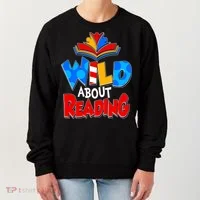 Wild About Reading Book Lover Reading Fan Women's Sweatshirt thumb 0
