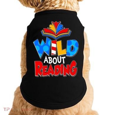Wild About Reading Book Lover Reading Fan Doggie Tank