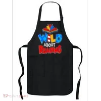 Wild About Reading Book Lover Reading Fan Apron thumb 0