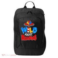 Wild About Reading Book Lover Reading Fan City Backpack thumb 0