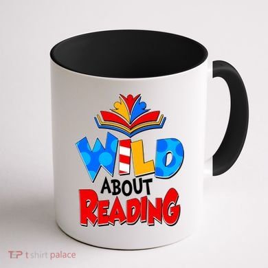 Wild About Reading Book Lover Reading Fan Coffee Mug back
