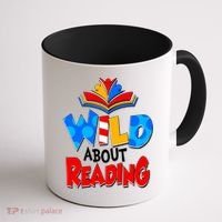 Wild About Reading Book Lover Reading Fan Coffee Mug thumb 1