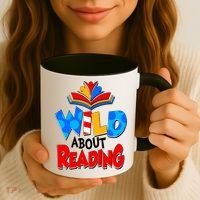 Wild About Reading Book Lover Reading Fan Coffee Mug thumb 3