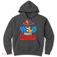 Wild About Reading Book Lover Reading Fan Hoodie thumb 0