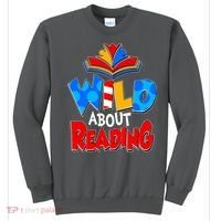 Wild About Reading Book Lover Reading Fan Sweatshirt thumb 0