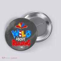 Wild About Reading Book Lover Reading Fan Button thumb 0